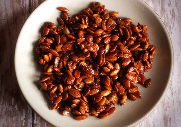 Pumpkin seeds with honey from parasites